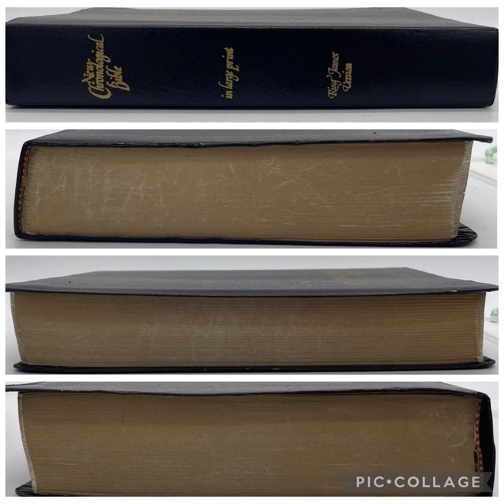 The New Chronological Bible KJV Large Print 1980 E.E. Gaddy & Assoc. Black Cover